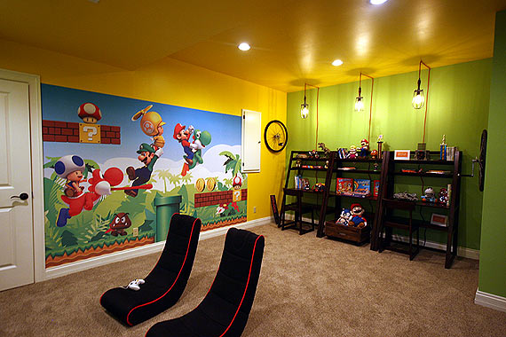 Photo of a true kids room with videogame theme and all the extras Rock Springs Homearama